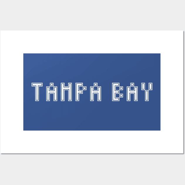 Pixel Hockey City Tampa Bay 2017 w Stylized Border Wall Art by gkillerb